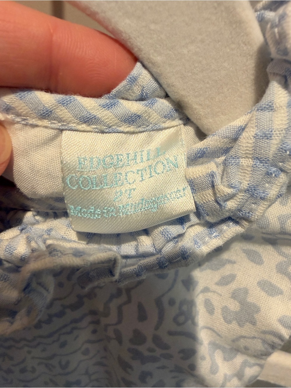 Edgehill Collection Light Blue Floral Ruffle Neck Sundress - Picture 2 of 4